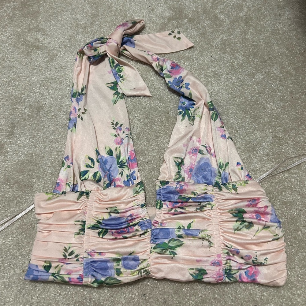 BNWOT Zara Floral halter top